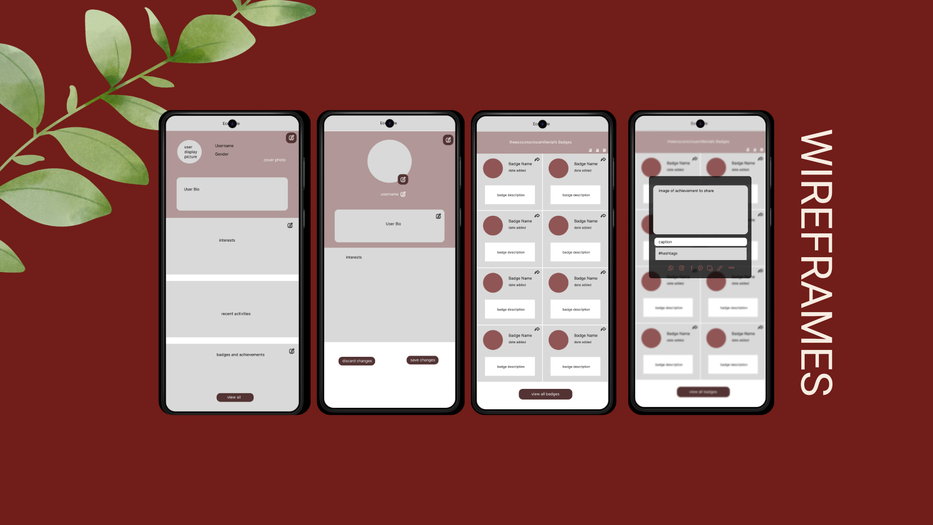 EcoCycle Wireframes